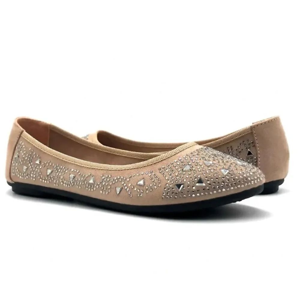 FAUX SUEDE COMFORT WOMEN SHOES FLAT